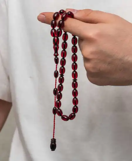 Sıkma Kehribar Tesbih