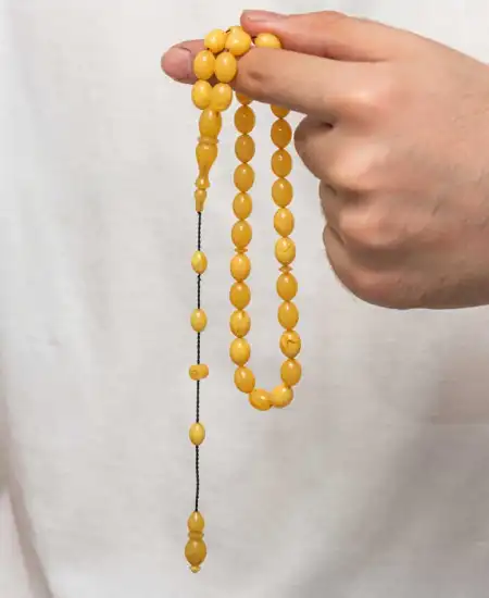 Sıkma Kehribar Tesbih