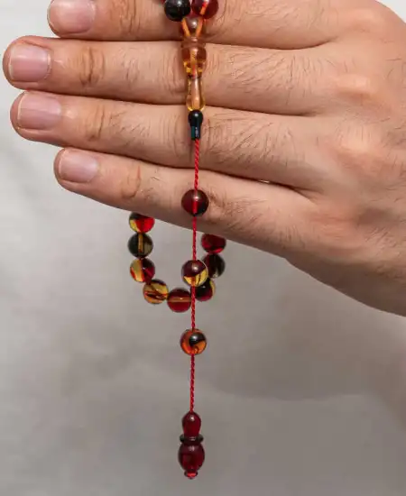 Sıkma Kehribar Tesbih