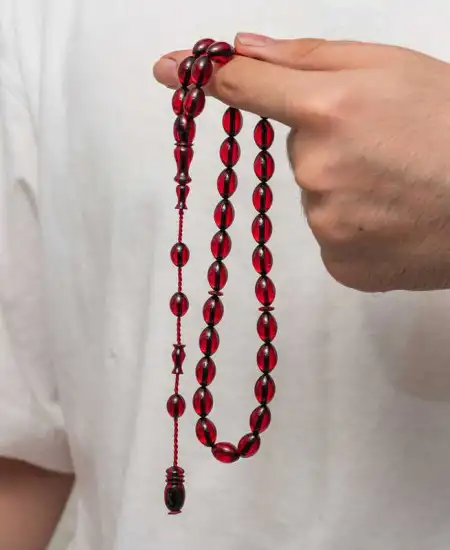 Sıkma Kehribar Tesbih