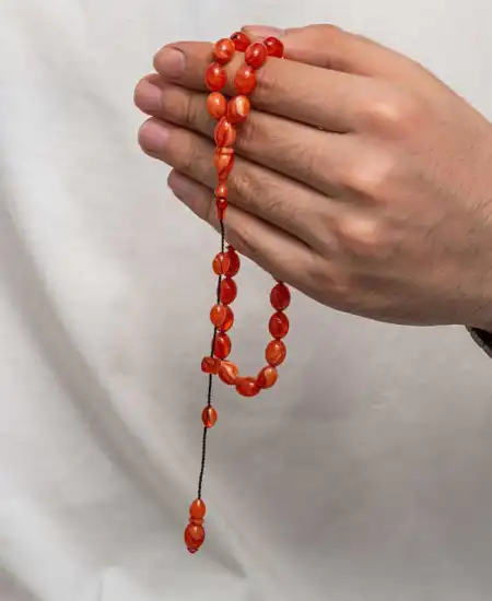 Sıkma Kehribar Tesbih