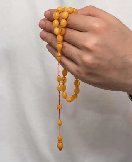 Sıkma Kehribar Tesbih