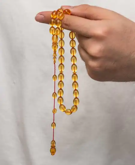 Sıkma Kehribar Tesbih