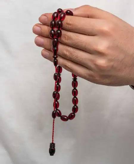 Sıkma Kehribar Tesbih