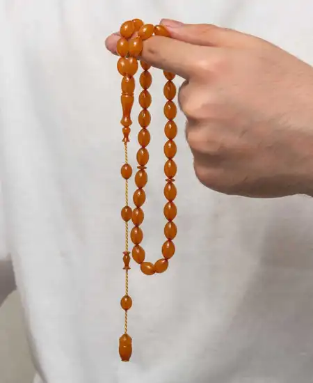 Sıkma Kehribar Tesbih