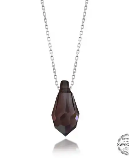 Swarovski Crystal Taşlı Ametist Gümüş Kadın Kolye