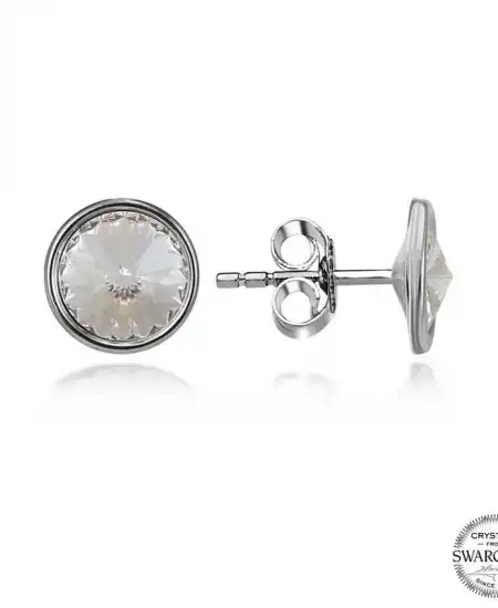 Swarovski Crystal Taşlı Gümüş Çivili Kadın Küpe