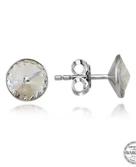 Swarovski Crystal Taşlı Gümüş Çivili Kadın Küpe