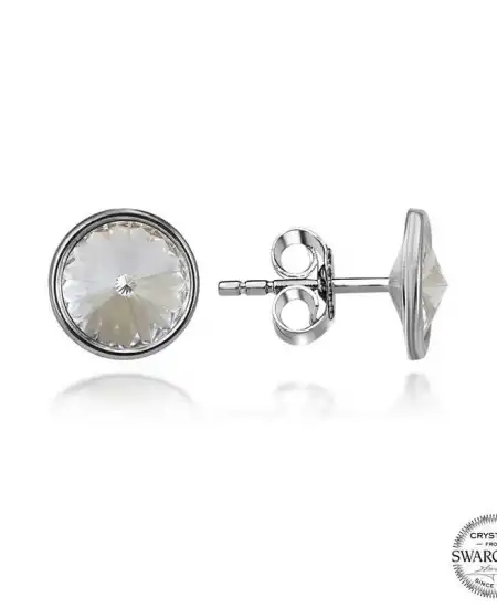 Swarovski Crystal Taşlı Gümüş Çivili Kadın Küpe