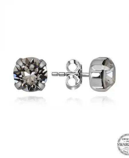 Swarovski Crystal Taşlı Gümüş Çivili Kadın Küpe