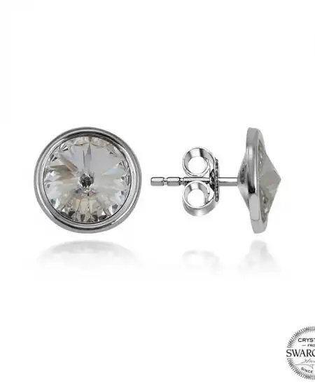 Swarovski Crystal Taşlı Gümüş Çivili Kadın Küpe