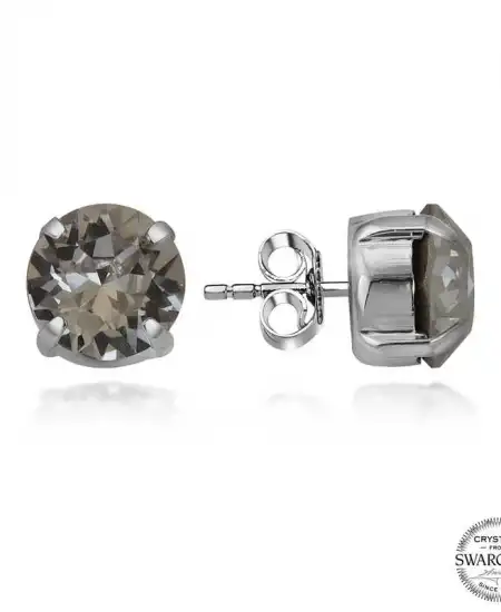 Swarovski Crystal Taşlı Gümüş Çivili Kadın Küpe