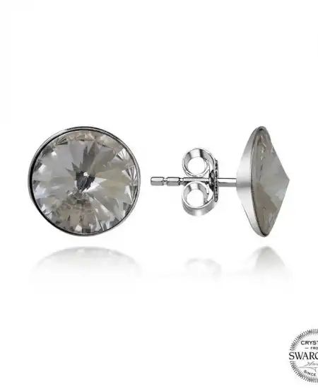 Swarovski Crystal Taşlı Gümüş Çivili Kadın Küpe