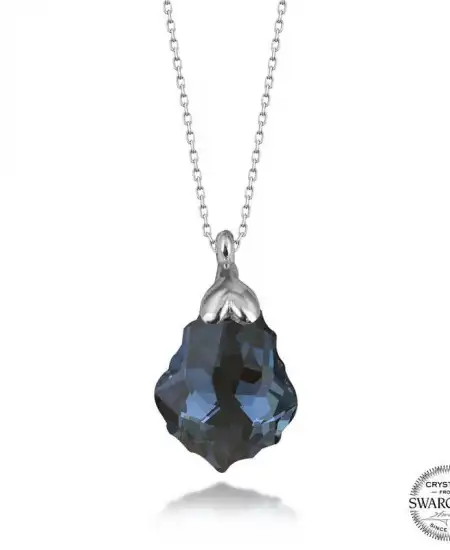 Swarovski Crystal Taşlı Gümüş Kadın Kolye