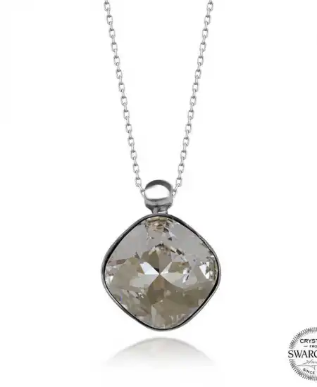 Swarovski Crystal Taşlı Gümüş Kadın Kolye
