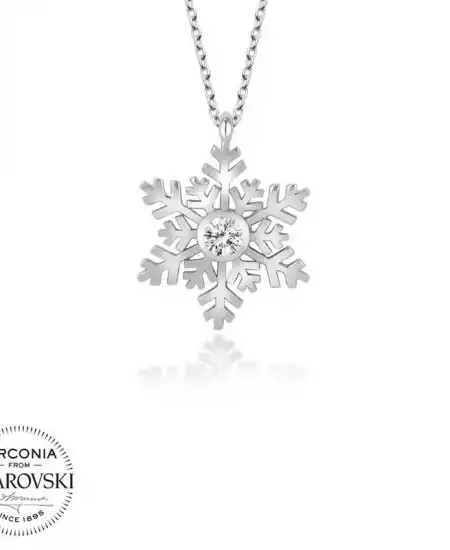 Swarovski Taşlı Gümüş Kartanesi Bayan Kolye