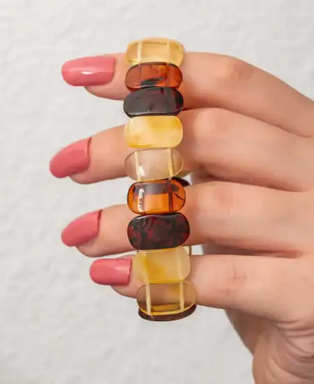 Yetişkin Damla Kehribar Bileklik