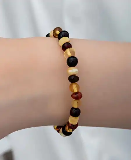 Yetişkin Damla Kehribar Bileklik