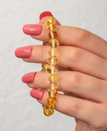 Yetişkin Damla Kehribar Bileklik