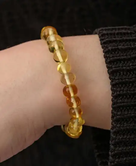 Yetişkin Damla Kehribar Bileklik