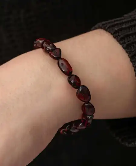 Yetişkin Damla Kehribar Bileklik