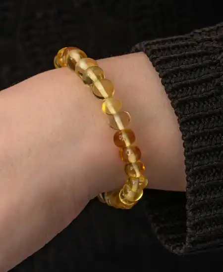 Yetişkin Damla Kehribar Bileklik