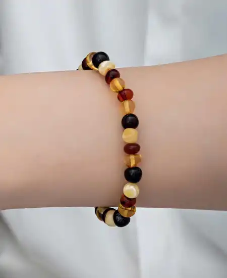 Yetişkin Damla Kehribar Bileklik