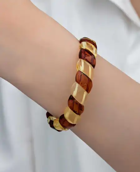 Yetişkin Damla Kehribar Bileklik