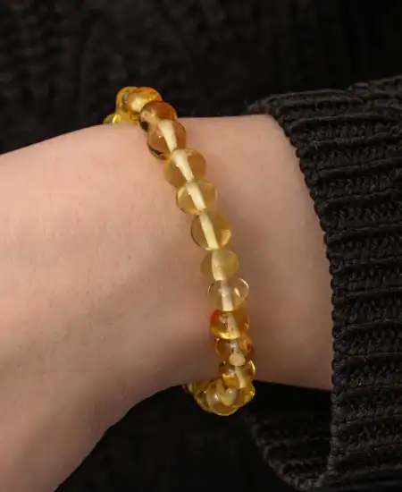 Yetişkin Damla Kehribar Bileklik