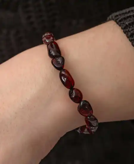 Yetişkin Damla Kehribar Bileklik