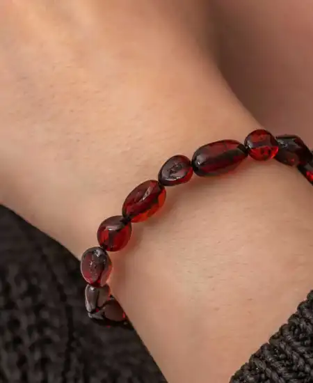 Yetişkin Damla Kehribar Bileklik