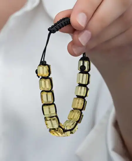 Yetişkin Damla Kehribar Bileklik