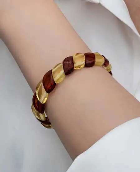 Yetişkin Damla Kehribar Bileklik