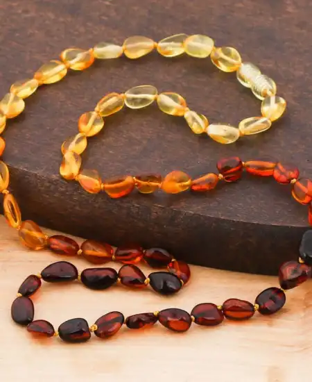 Yetişkin Damla Kehribar Kolye