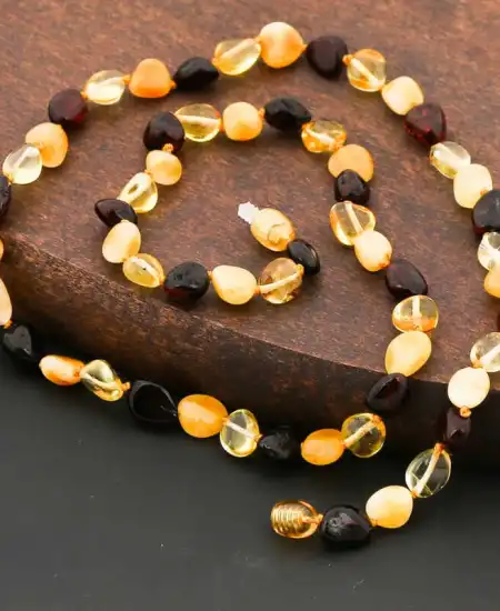 Yetişkin Damla Kehribar Kolye