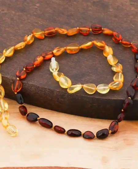 Yetişkin Damla Kehribar Kolye