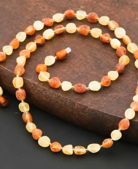 Yetişkin Damla Kehribar Kolye