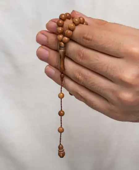 Yuvarlak Kesim Açık Renk Kuka Tesbih