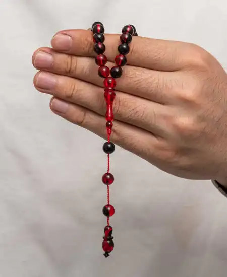 Yuvarlak Sıkma Kehribar Tesbih