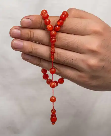 Yuvarlak Sıkma Kehribar Tesbih