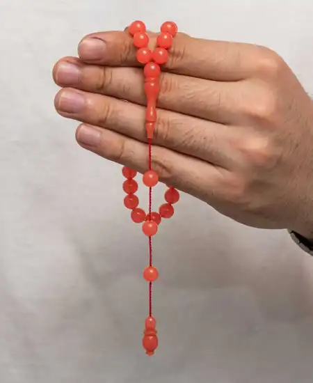 Yuvarlak Sıkma Kehribar Tesbih