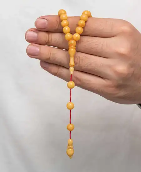 Yuvarlak Sıkma Kehribar Tesbih