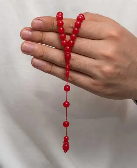 Yuvarlak Sıkma Kehribar Tesbih