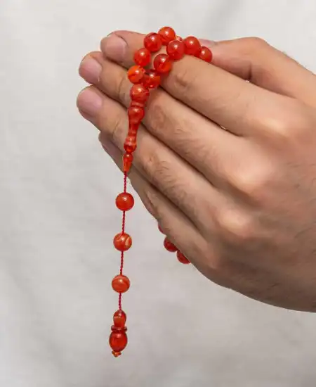 Yuvarlak Sıkma Kehribar Tesbih