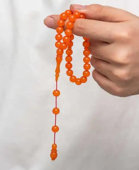 Yuvarlak Sıkma Kehribar Tesbih