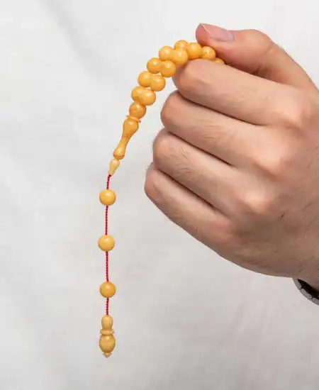 Yuvarlak Sıkma Kehribar Tesbih