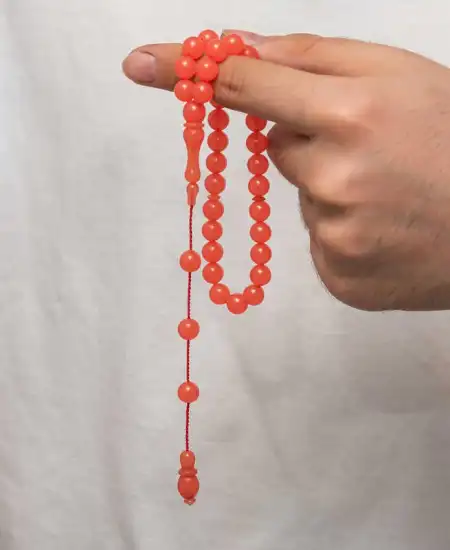 Yuvarlak Sıkma Kehribar Tesbih