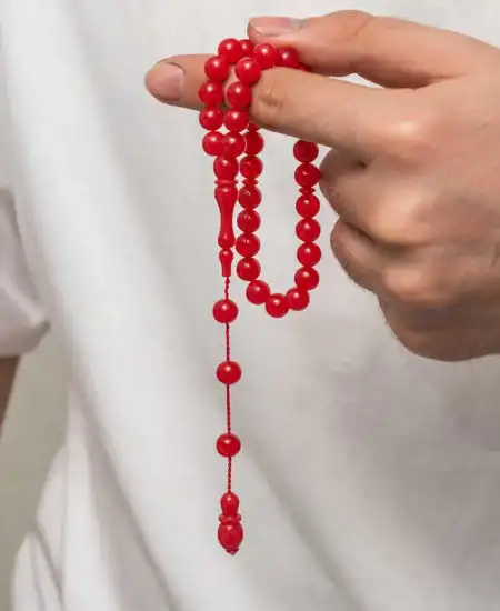 Yuvarlak Sıkma Kehribar Tesbih