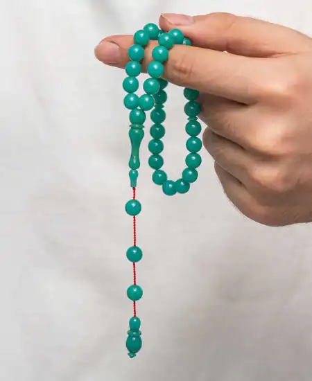 Yuvarlak Sıkma Kehribar Tesbih