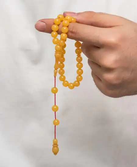 Yuvarlak Sıkma Kehribar Tesbih